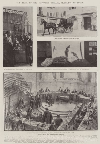 The Trial of the Notorious Brigand, Musolino, at Lucca by Melton Prior